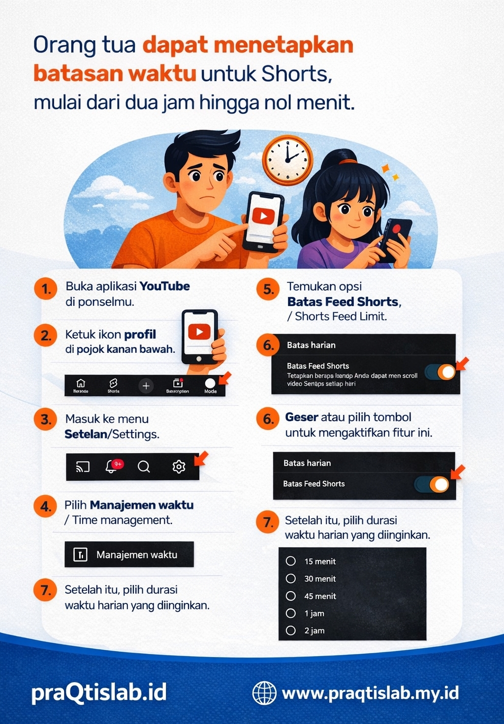 Mengatur Batasan Waktu YouTube Shorts untuk Anak